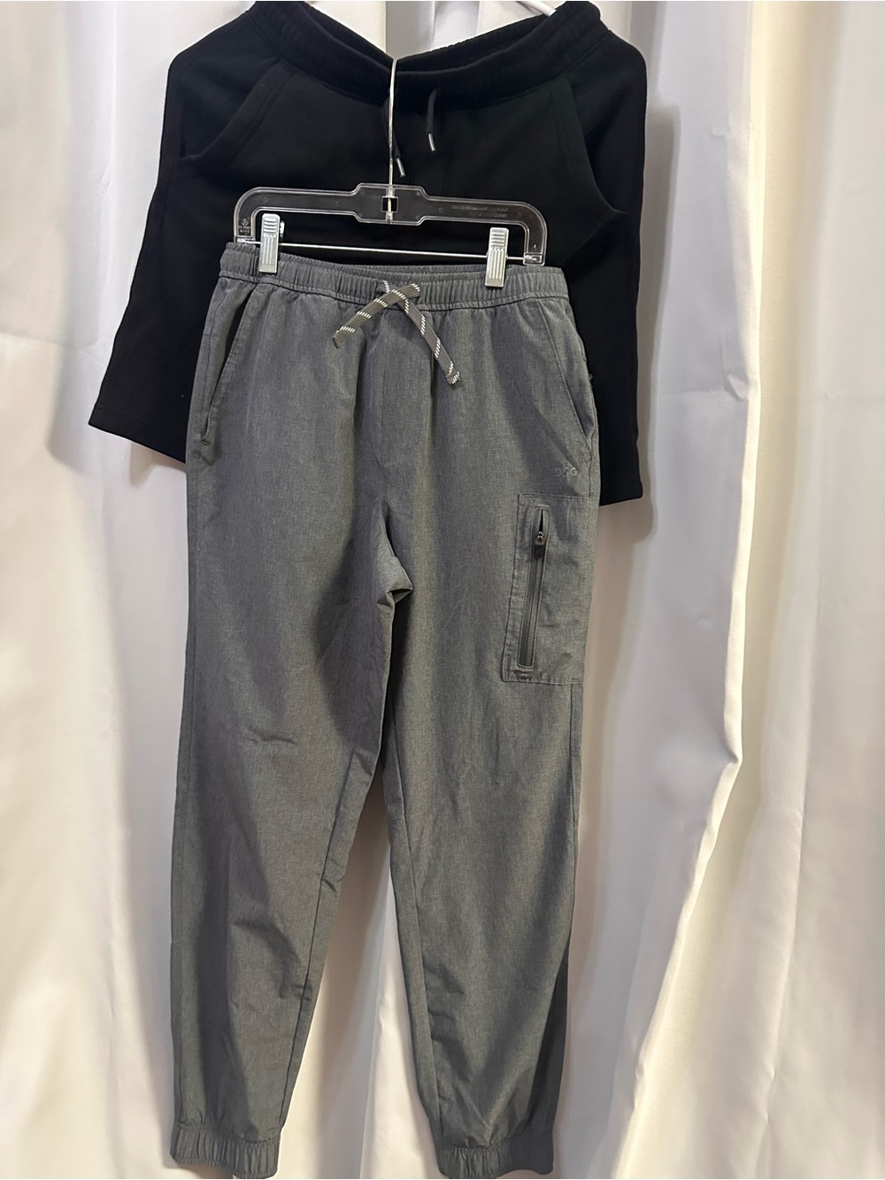 DSG Gray Men's Jogger Pants with Zip Pocket & Old Navy Black Shorts